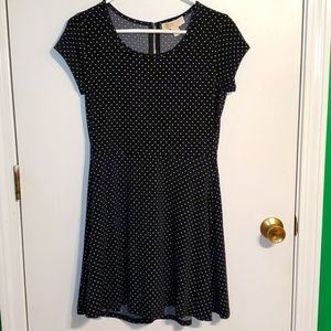 MICHAEL Michael Kors Black and White Polka Dot Midi Dress